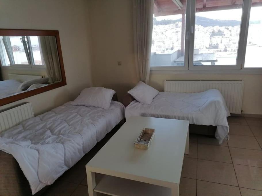 Finas Penthouse,Private Terrace,Great View,Mins From Sea Leilighet Kavála Eksteriør bilde