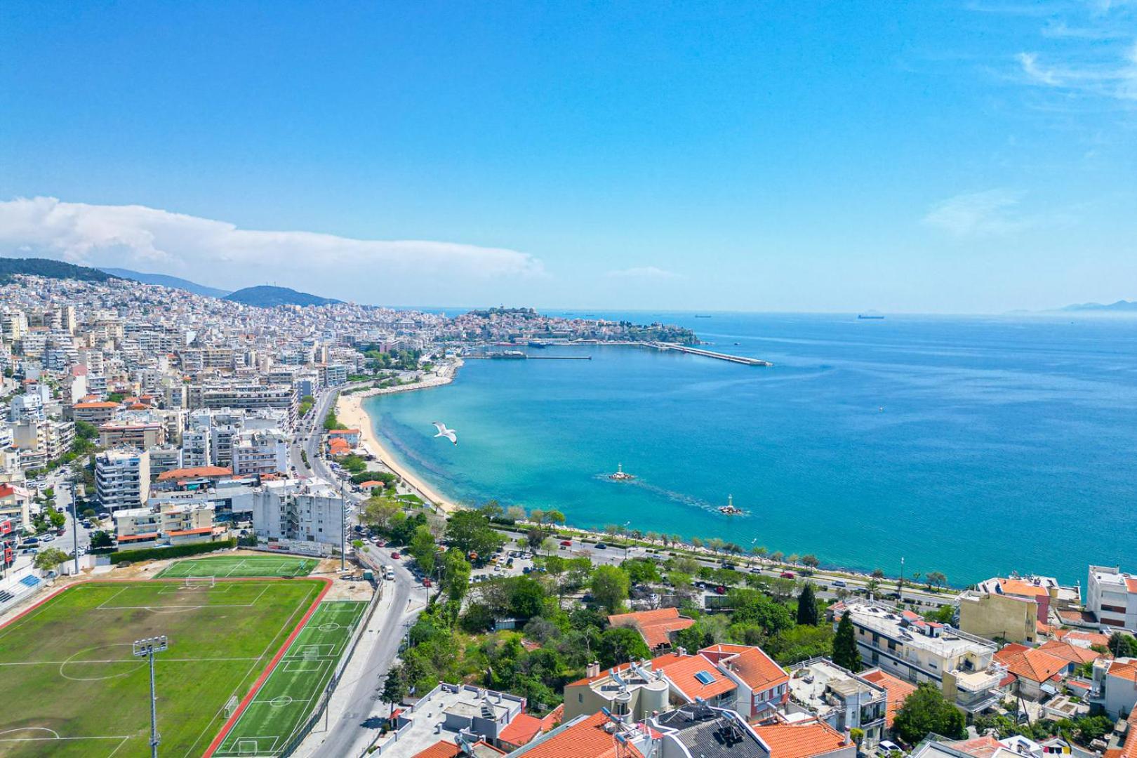 Finas Penthouse,Private Terrace,Great View,Mins From Sea Leilighet Kavála Eksteriør bilde